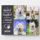 犬メモリアルギフト - ペットの死 思い出の品 犬の追悼 フォトプラーク (正面)