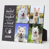 犬メモリアルギフト - ペットの死 思い出の品 犬の追悼 フォトプラーク (側面)