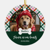 犬メモリアルフォトオーナメント セラミックオーナメント (正面)