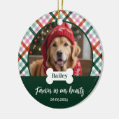 犬メモリアルフォトオーナメント セラミックオーナメント (左)