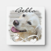 犬メモリアルフォト パワーハートインフィニティ 記念品 フォトプラーク (正面)