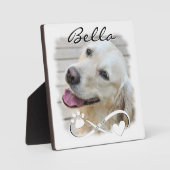 犬メモリアルフォト パワーハートインフィニティ 記念品 フォトプラーク (正面)