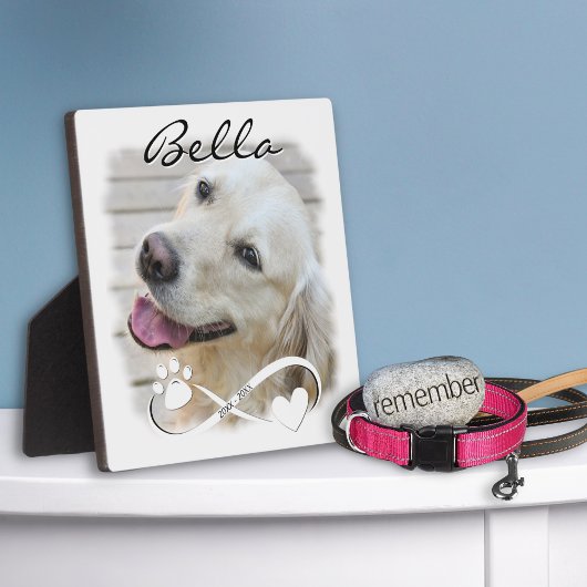 犬メモリアルフォト パワーハートインフィニティ 記念品 フォトプラーク