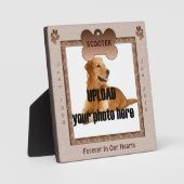 犬メモリアル ブラウン系 フォトプラーク (正面)