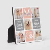 犬メモリアル ペットロスギフト モダンカラー 5枚 写真 フォトプラーク (正面)