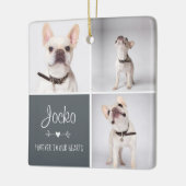 犬メモリアル ペットロス 思い出の写真コラージュ セラミックオーナメント (左)