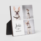 犬メモリアル ペットロス 思い出の写真コラージュ フォトプラーク (正面)