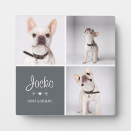 犬メモリアル ペットロス 思い出の写真コラージュ フォトプラーク