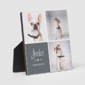 犬メモリアル ペットロス 思い出の写真コラージュ フォトプラーク (正面)