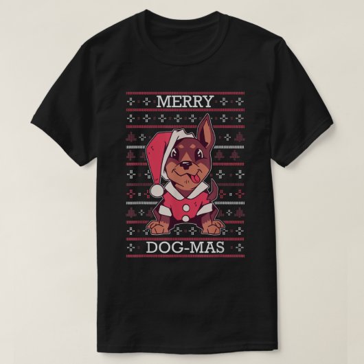犬メリーとクリスマス Tシャツ (デザイン正面)