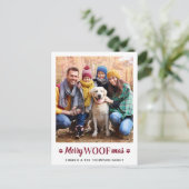犬メリーのペット写真からWOOFmasクリスマス シーズンポストカード (スタンド正面)