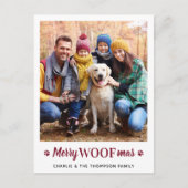 犬メリーのペット写真からWOOFmasクリスマス シーズンポストカード (正面)