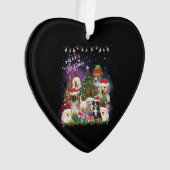 犬メリークリスマスライト オーナメント (正面)