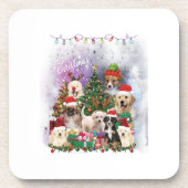犬メリークリスマスライト コースター (正面)