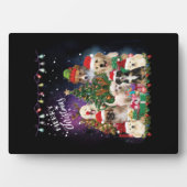 犬メリークリスマスライト フォトプラーク (正面)
