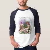 犬メリークリスマスライト Tシャツ (正面)