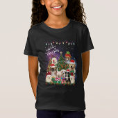 犬メリークリスマスライト Tシャツ (正面)