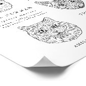 犬モダンと猫のシグネチャードリンクバー看板 ポスター (角)