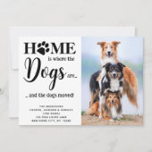 犬モダンの写真カスタム引っ越しましたペット移動 案内状 (正面)