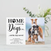 犬モダンの写真カスタム引っ越しましたペット移動 案内状 (スタンド正面)