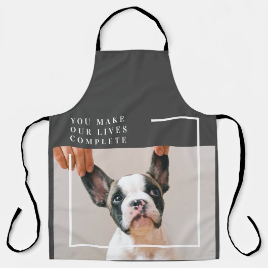 犬モダンの写真 |犬の引用文 エプロン (正面)