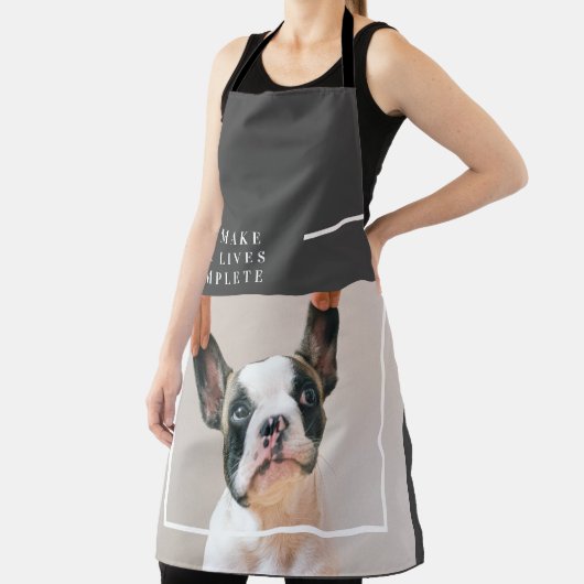 犬モダンの写真 |犬の引用文 エプロン (インサイチュ)