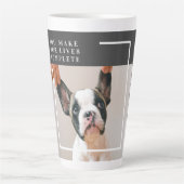 犬モダンの写真 |犬の引用文 カフェラテマグ (正面)