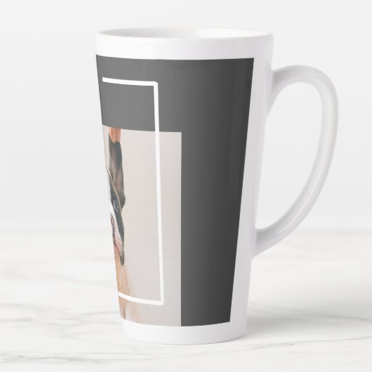 犬モダンの写真 |犬の引用文 カフェラテマグ (右)