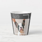 犬モダンの写真 |犬の引用文 カフェラテマグ (正面)