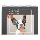 犬モダンの写真 |犬の引用文 カレンダー (カバー)