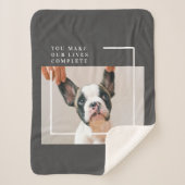 犬モダンの写真 |犬の引用文 シェルパブランケット (正面)