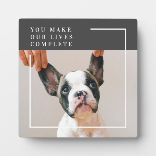 犬モダンの写真 |犬の引用文 フォトプラーク (正面)