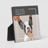 犬モダンの写真 |犬の引用文 フォトプラーク (正面)