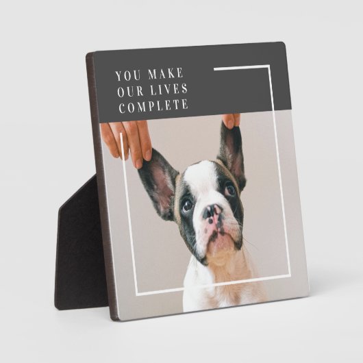 犬モダンの写真 |犬の引用文 フォトプラーク (正面)