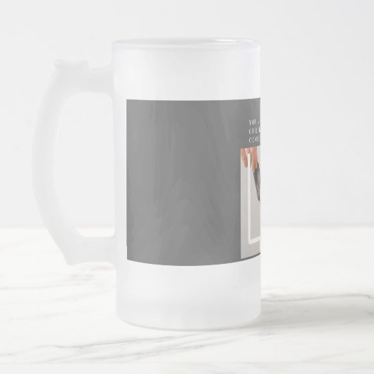 犬モダンの写真 |犬の引用文 フロストグラスビールジョッキ (左)