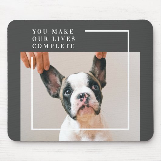 犬モダンの写真 |犬の引用文 マウスパッド (正面)