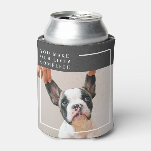 犬モダンの写真 |犬の引用文 缶クーラー (缶正面)