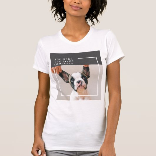 犬モダンの写真 |犬の引用文 Tシャツ (正面)