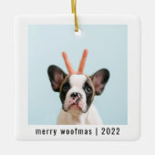 犬モダンの2枚の写真 |メリー Woofmas Ceramic Orna セラミックオーナメント (正面)