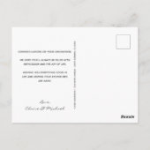 犬モダンやる気を起こさせる卒業祝い ポストカード (裏面)