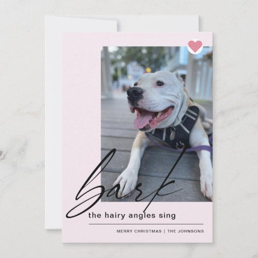 犬モダンを歌って毛深いアングルを吠える シーズンカード (正面)