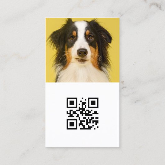 犬モダンインフルエカスタムンサー写真、ペット 名刺 (裏面)