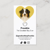 犬モダンインフルエカスタムンサー写真、ペット 名刺 (正面)