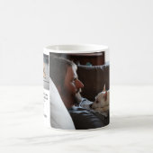 犬モダンパーソナライズされたパパ父の日の写真ギフト コーヒーマグカップ (中央)