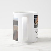 犬モダンパーソナライズされたパパ父の日の写真ギフト ジャンボコーヒーマグカップ (裏面)