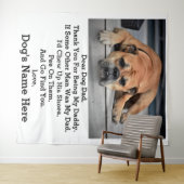 犬モダンパーソナライズされたパパ父の日の写真ギフト タペストリー (インサイチュ(横))