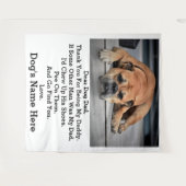 犬モダンパーソナライズされたパパ父の日の写真ギフト タペストリー (正面(横))