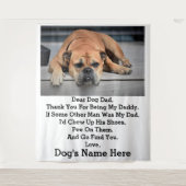 犬モダンパーソナライズされたパパ父の日の写真ギフト タペストリー (正面)