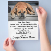 犬モダンパーソナライズされたパパ父の日の写真ギフト チラシ (手)