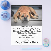 犬モダンパーソナライズされたパパ父の日の写真ギフト チラシ (シングル)